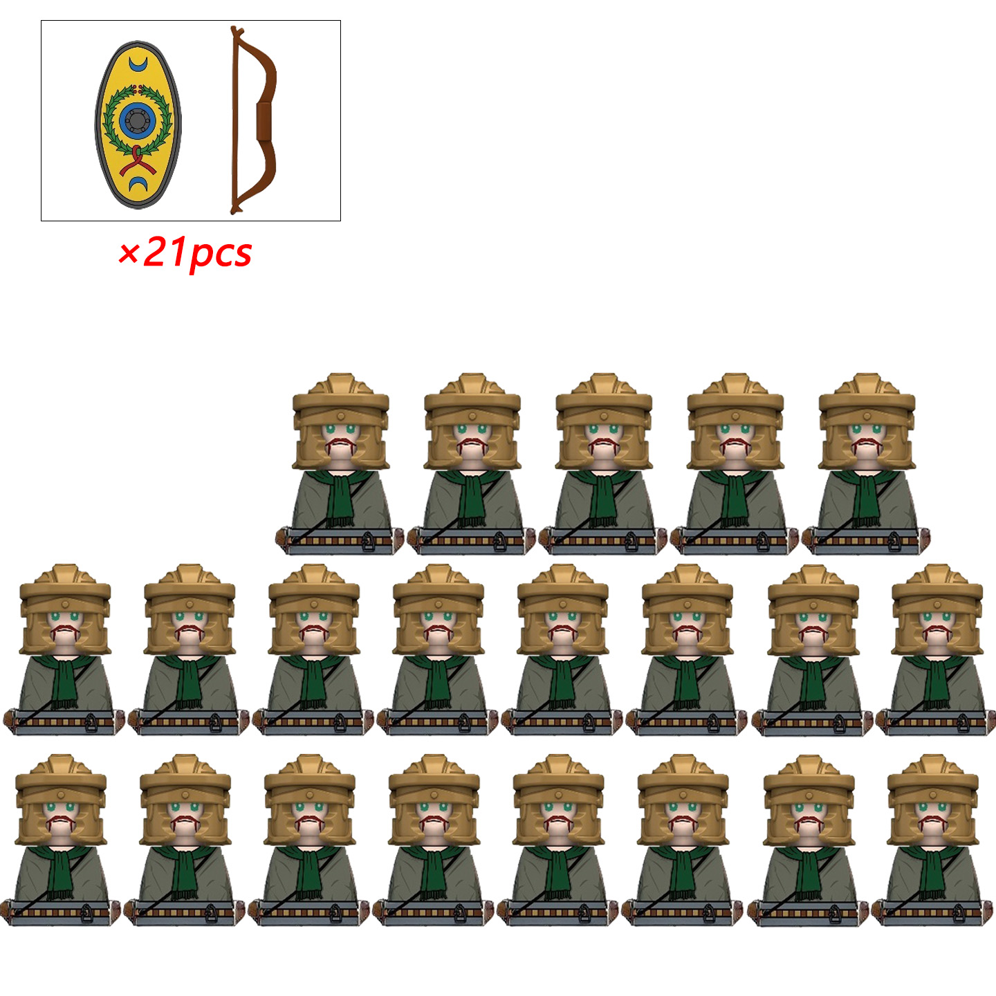Lego Minifigure Holder - 21 stücke MOC Kreative Mittelalterlichen Knights