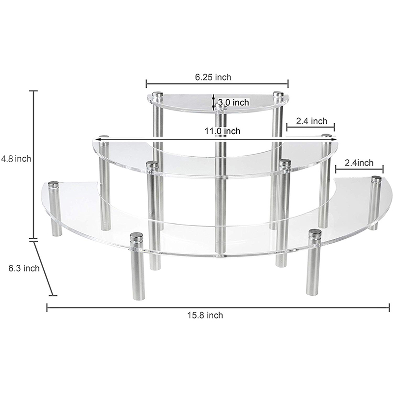 3-Tier Acryl Runde Cupcake Des – Pop Display Shelf Bewertung und Preis
